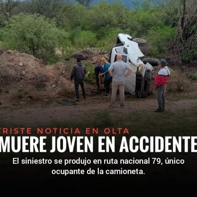 OLTA: LAMENTAMOS INFORMAR LA MUERTE DE JOVEN CONDUCTOR EN SINIESTRO VIAL EN R79