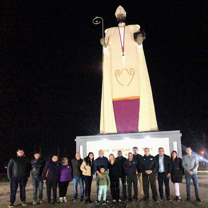 CONCLUYÓ LA OBRA DE RESTAURACIÓN E ILUMINACIÓN DE LA IMAGEN DEL SANTO PATRONO SAN NICOLÁS DE BARI