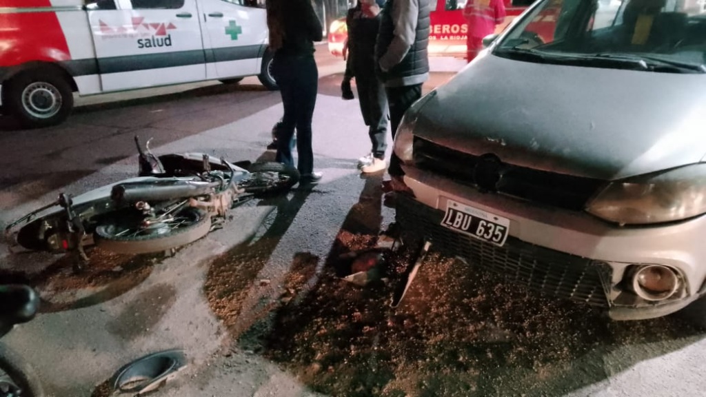 MOTOCICLISTA HERIDO EN UN SINIESTRO VIAL