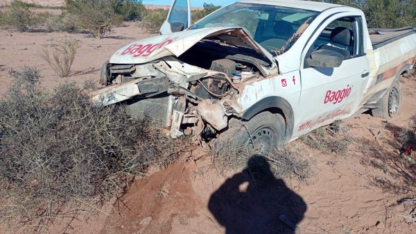 ESPECTACULAR VUELCO DEJ&Oacute; UN HERIDO EN RUTA 76