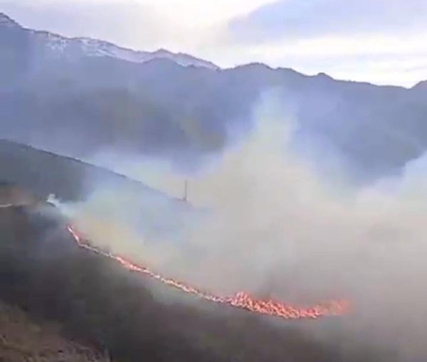 EL SISTEMA PROVINCIAL DE EMERGENCIA COMBATE UN INCENDIO DE MAGNITUD EN GUANCHIN
