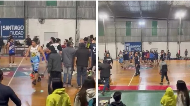  SANTIAGO DEL ESTERO: NOQUEARON A UN ÁRBITRO EN UN PARTIDO DE BÁSQUET AMATEUR