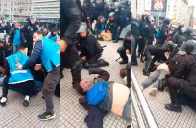 MURIÓ UN HOMBRE Y HUBO VARIOS DETENIDOS, TRAS UNA REPRESIÓN  POLICIAL EN EL OBELISCO