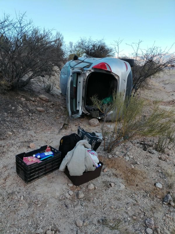 VUELCO EN RUTA 75 DEJ&Oacute; HERIDAS A UNA MADRE Y SU HIJA