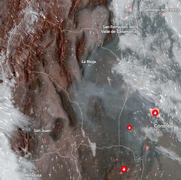 EL COE PIDIÓ CIRCULAR CON PRECAUCIÓN ANTE EL HUMO EN EL AMBIENTE PROVENIENTE DE INCENDIOS NACIONALES