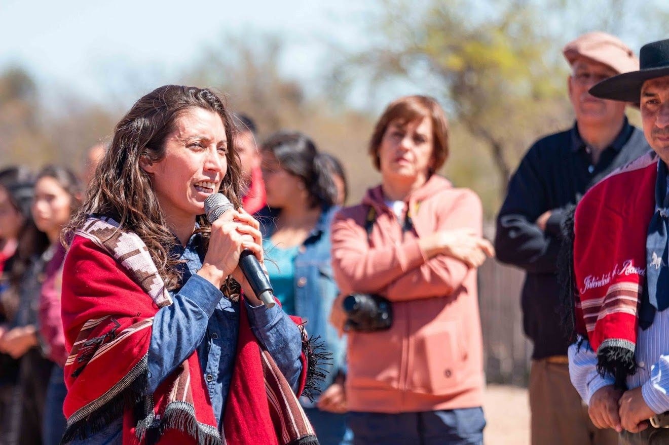 FLORENCIA LÓPEZ ACOMPAÑÓ A LAS AGRUPACIONES GAUCHAS DE LOS LLANOS RUMBO A HUAJA