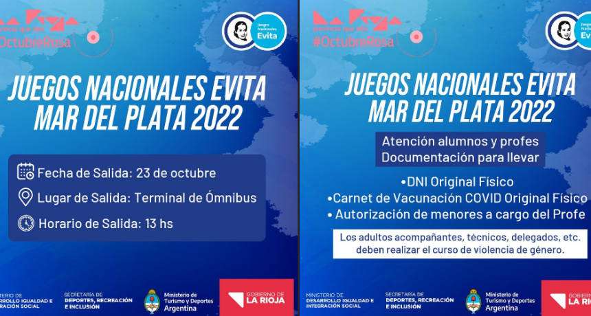 TODO LISTO PARA EL TRASLADO DE LA DELEGACIÓN RIOJANA