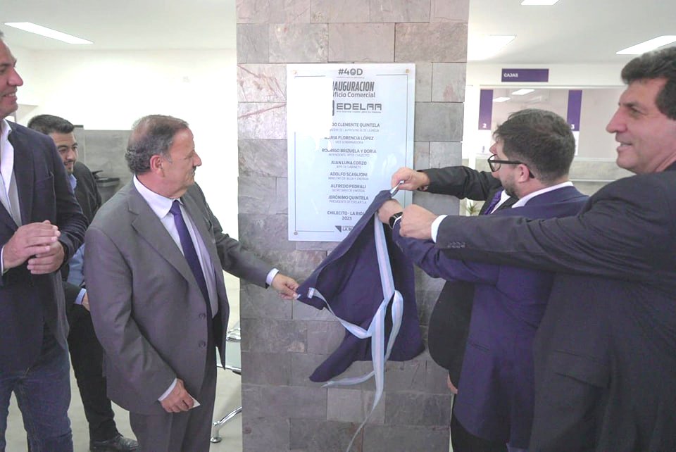 QUINTELA INAUGURÓ OFICINAS DE EDELAR EN CHILECITO