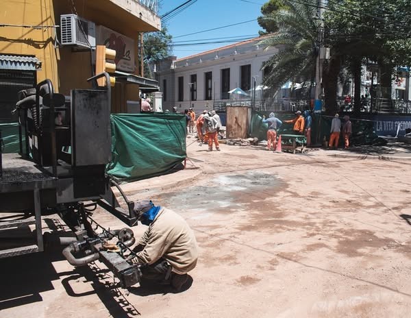 COMPLETARON OBRAS DE DESAGÜES PLUVIALES EN CALLE BELGRANO